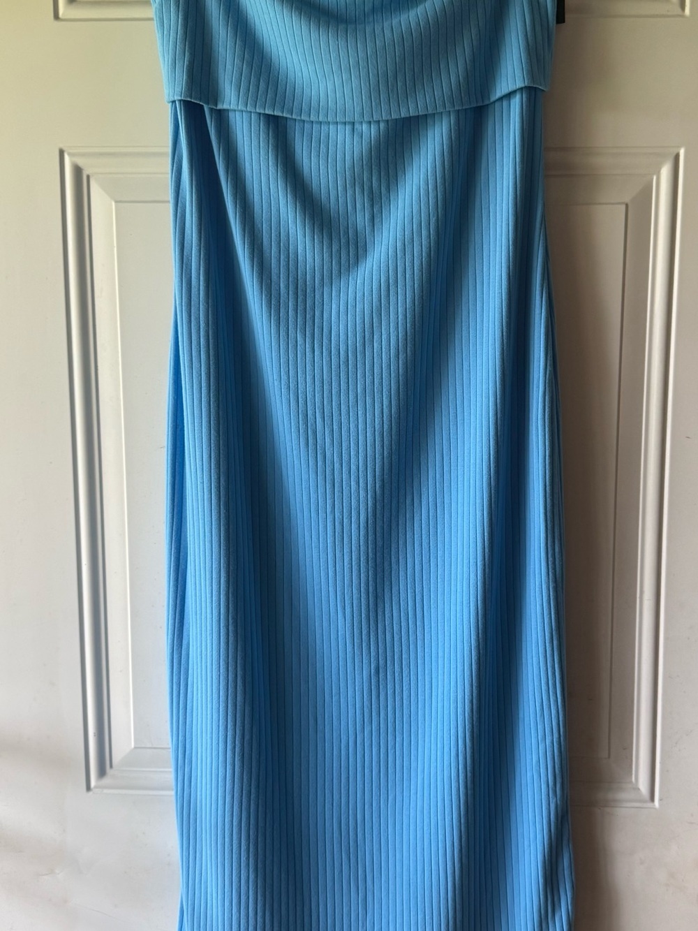 3/$20🍁SALE! Wild Fable Sky Blue Cotton Midi Ribbed Strapless Dress